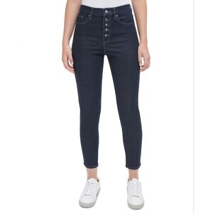 Calvin Klein Jeans Women's Exposed Button-Fly High-Rise Skinny Jeans  Concord 27